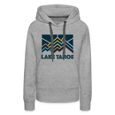 Premium Women's Lake Tahoe, California Hoodie - Women's Lake Tahoe Hoodie - heather grey