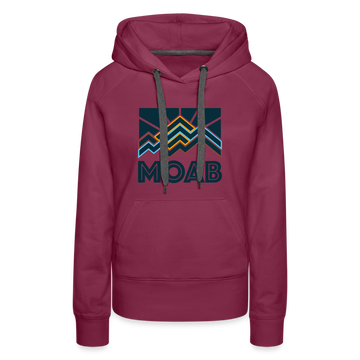 Premium Women's Moab, Utah Hoodie - Women's Moab Hoodie - burgundy
