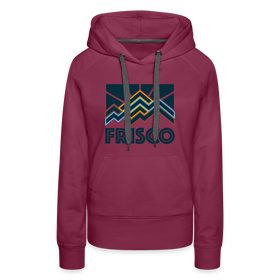 Premium Women's Frisco, Colorado Hoodie - Women's Frisco Hoodie - burgundy