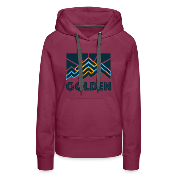Premium Women's Golden, Colorado Hoodie - Women's Golden Hoodie - burgundy