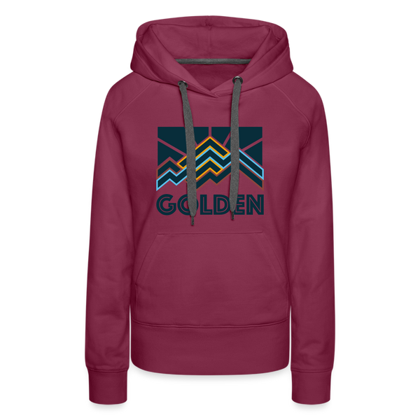 Premium Women's Golden, Colorado Hoodie - Women's Golden Hoodie - burgundy