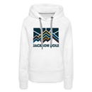 Premium Women's Jackson Hole, Wyoming Hoodie - Women's Jackson Hole Hoodie - white