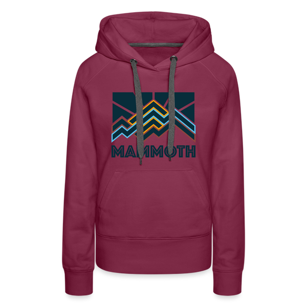 Premium Women's Mammoth, California Hoodie - Women's Mammoth Hoodie - burgundy