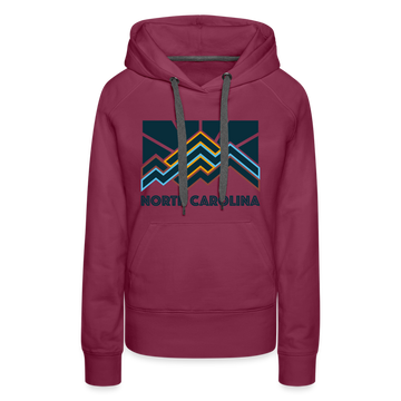 Premium Women's North Carolina Hoodie - burgundy