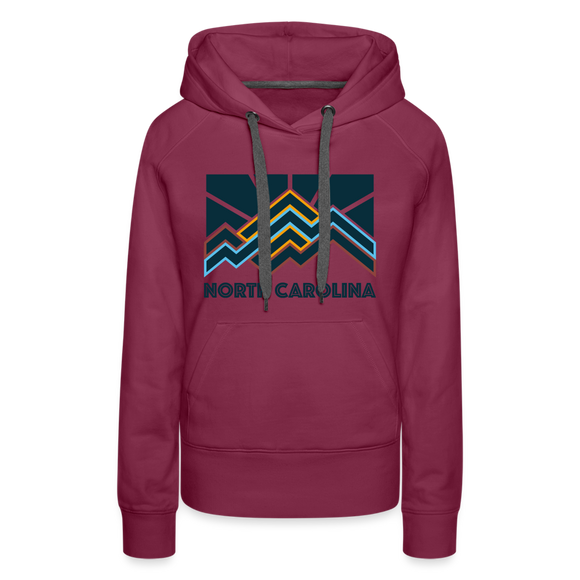 Premium Women's North Carolina Hoodie - burgundy