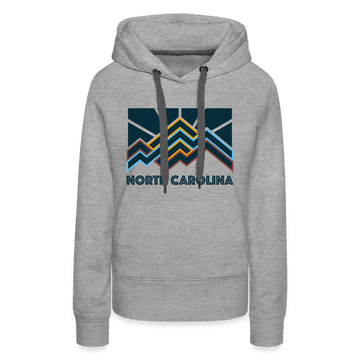 Premium Women's North Carolina Hoodie - heather grey