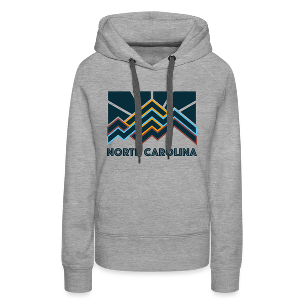 Premium Women's North Carolina Hoodie - heather grey