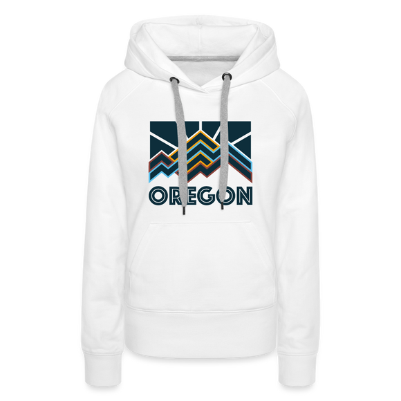 Premium Women's Oregon Hoodie - white