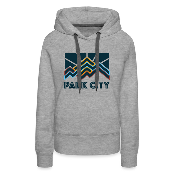 Premium Women's Park City, Utah Hoodie - Women's Park City Hoodie - heather grey