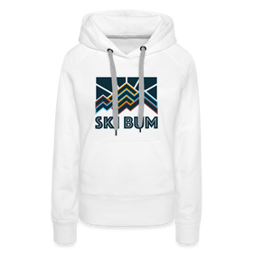 Premium Women's Ski Bum Hoodie - white