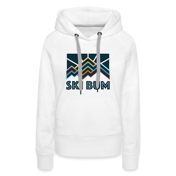 Premium Women's Ski Bum Hoodie - white