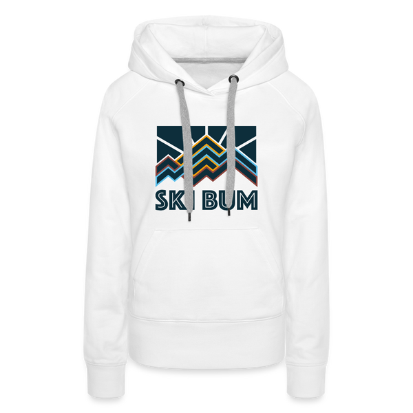 Premium Women's Ski Bum Hoodie - white
