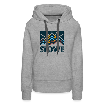 Premium Women's Stowe, Vermont Hoodie - Women's Stowe Hoodie - heather grey