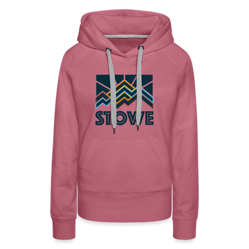 Premium Women's Stowe, Vermont Hoodie - Women's Stowe Hoodie - mauve