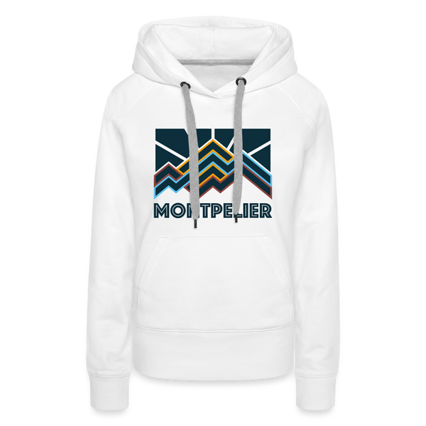 Premium Women's Montpelier, Vermont Hoodie - Women's Montpelier Hoodie - white