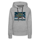 Premium Women's Montpelier, Vermont Hoodie - Women's Montpelier Hoodie - heather grey