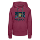 Premium Women's Mt Hood, Oregon Hoodie - Women's Mt Hood Hoodie - burgundy