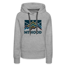 Premium Women's Mt Hood, Oregon Hoodie - Women's Mt Hood Hoodie - heather grey