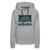 Premium Women's Mt Hood, Oregon Hoodie - Women's Mt Hood Hoodie - heather grey