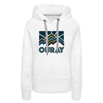 Premium Women's Ouray, Colorado Hoodie - Women's Ouray Hoodie - white