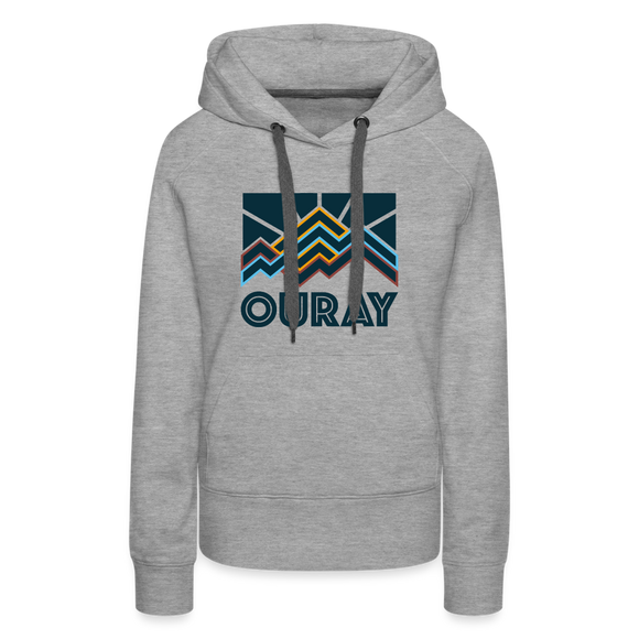 Premium Women's Ouray, Colorado Hoodie - Women's Ouray Hoodie - heather grey