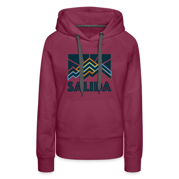 Premium Women's Salida, Colorado Hoodie - Women's Salida Hoodie - burgundy