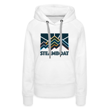 Premium Women's Steamboat, Colorado Hoodie - Women's Steamboat Hoodie - white