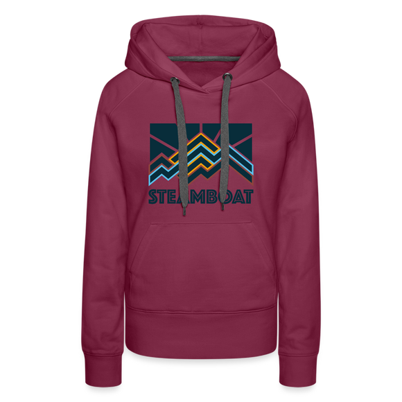 Premium Women's Steamboat, Colorado Hoodie - Women's Steamboat Hoodie - burgundy
