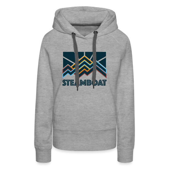 Premium Women's Steamboat, Colorado Hoodie - Women's Steamboat Hoodie - heather grey