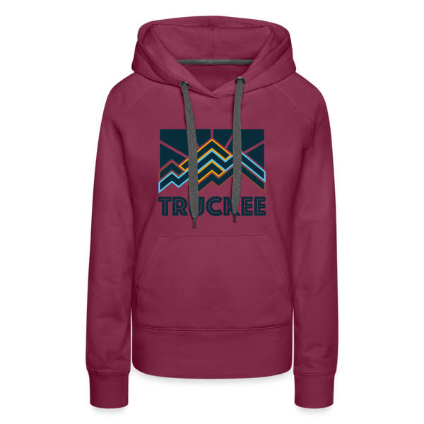 Premium Women's Truckee, California Hoodie - Women's Truckee Hoodie - burgundy