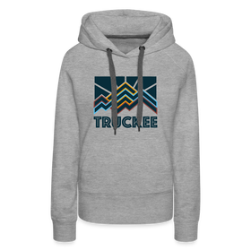 Premium Women's Truckee, California Hoodie - Women's Truckee Hoodie - heather grey