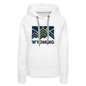 Premium Women's Wyoming Hoodie - white