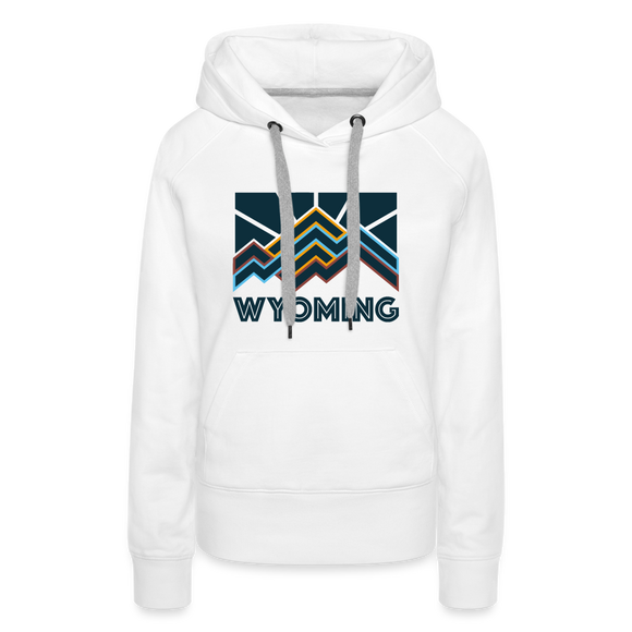 Premium Women's Wyoming Hoodie - white