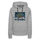 Premium Women's Wyoming Hoodie - heather grey