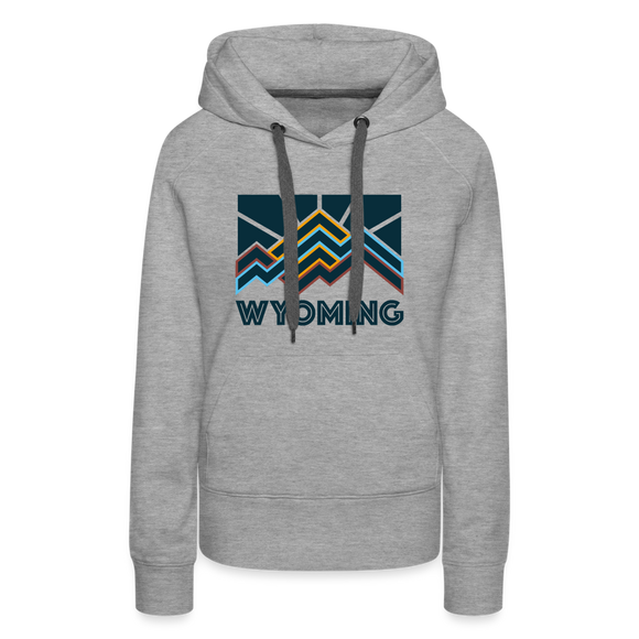 Premium Women's Wyoming Hoodie - heather grey