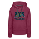Premium Women's Telluride, Colorado Hoodie - Women's Telluride Hoodie - burgundy