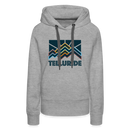 Premium Women's Telluride, Colorado Hoodie - Women's Telluride Hoodie - heather grey