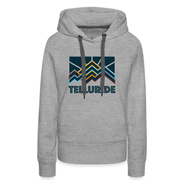 Premium Women's Telluride, Colorado Hoodie - Women's Telluride Hoodie - heather grey
