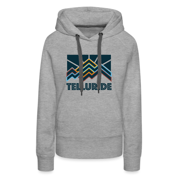 Premium Women's Telluride, Colorado Hoodie - Women's Telluride Hoodie - heather grey