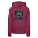 Premium Women's Utah Hoodie - burgundy