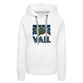 Premium Women's Vail, Colorado Hoodie - Women's Vail Hoodie - white