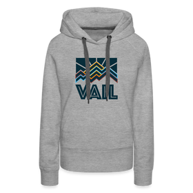 Premium Women's Vail, Colorado Hoodie - Women's Vail Hoodie - heather grey