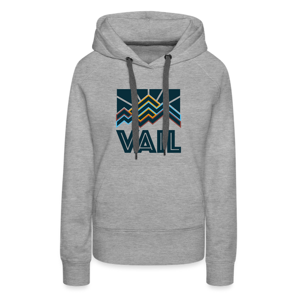 Premium Women's Vail, Colorado Hoodie - Women's Vail Hoodie - heather grey