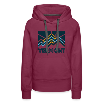 Premium Women's Vermont Hoodie - burgundy