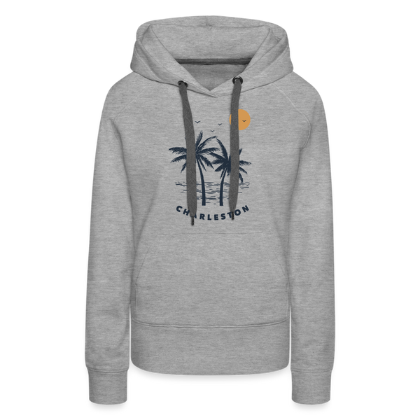 Premium Women's Charleston, South Carolina Hoodie - Women's Charleston Hoodie - heather grey