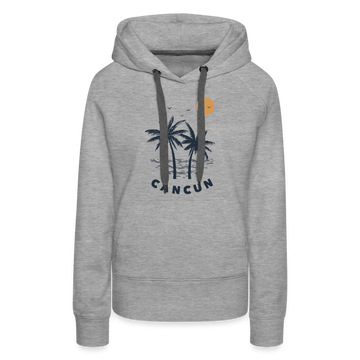 Premium Women's Cancun, Mexico Hoodie - Women's Cancun Hoodie - heather grey