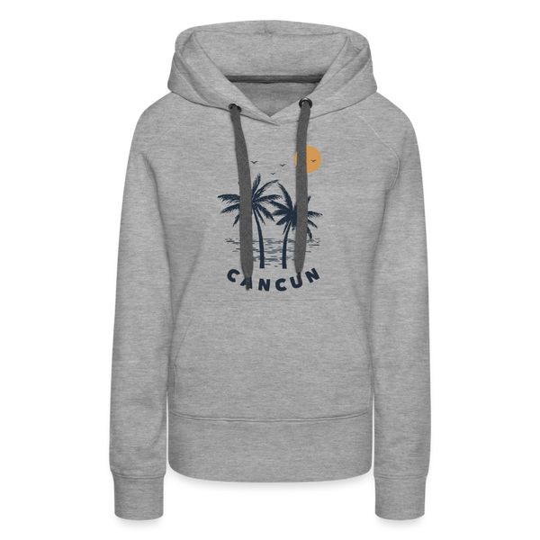 Premium Women's Cancun, Mexico Hoodie - Women's Cancun Hoodie - heather grey