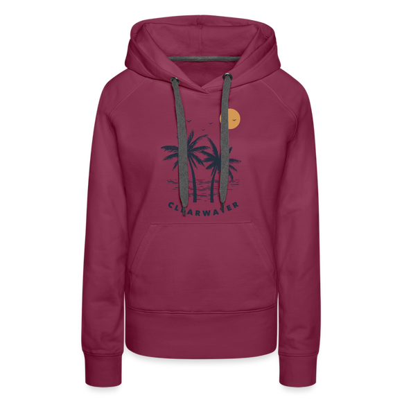 Premium Women's Clearwater, Florida Hoodie - Women's Clearwater Hoodie - burgundy