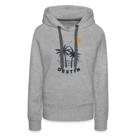 Premium Women's Destin, Florida Hoodie - Women's Destin Hoodie - heather grey