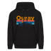 Ouray, Colorado Hoodie - Retro Mountain & Birds Ouray Hooded Sweatshirt - black